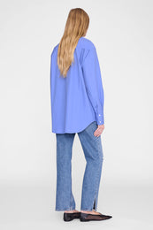 ANINE BING Plaza Shirt - Lavanda Blue - on model back