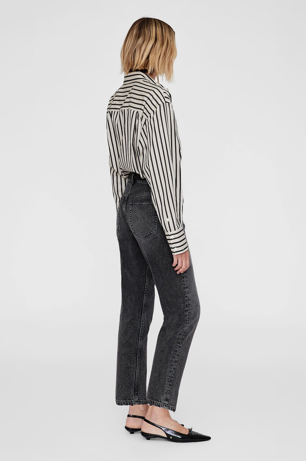 Plaza Shirt - Black And Tan Stripe XS