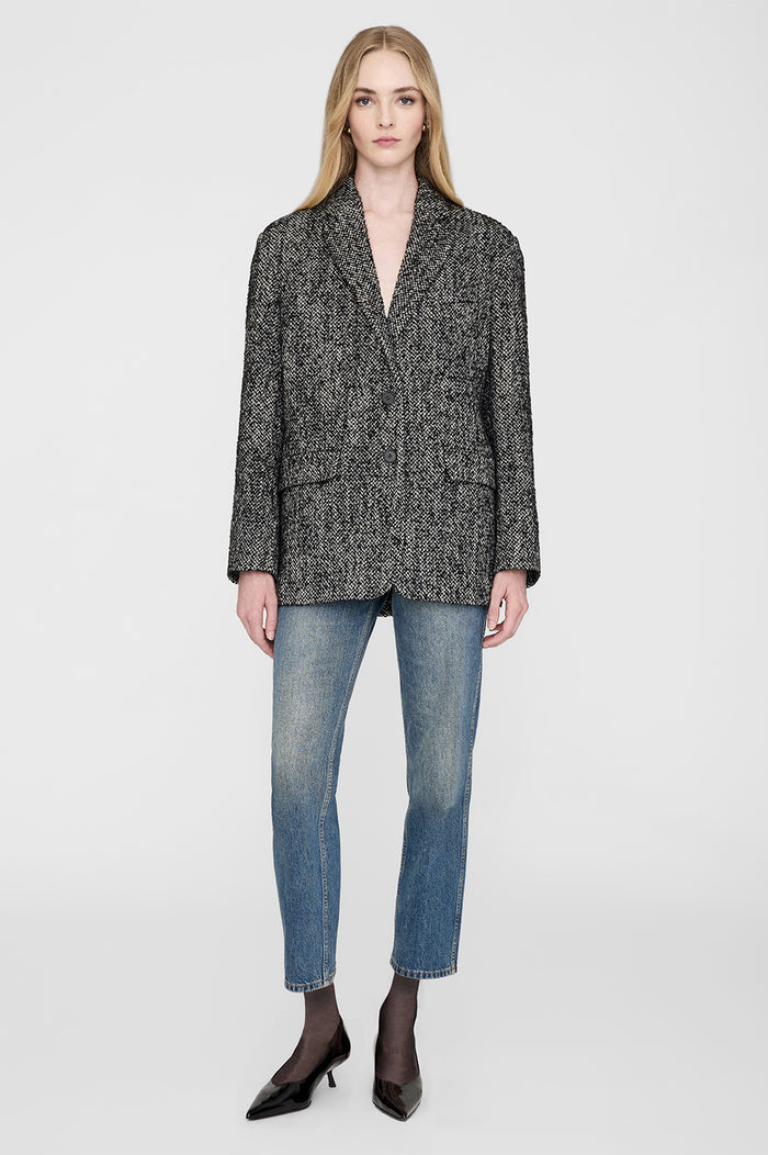 ANINE BING Quinn Blazer - Salt And Pepper