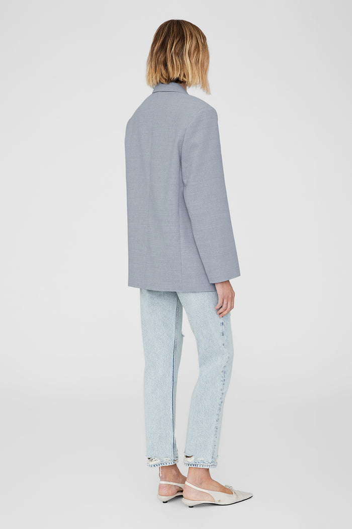 ANINE BING Quinn Blazer - Steel Blue