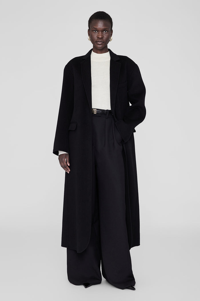 ANINE BING Quinn Coat - Black Cashmere Blend