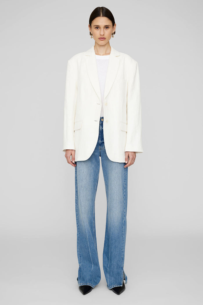 ANINE BING Quinn Blazer - Eggshell