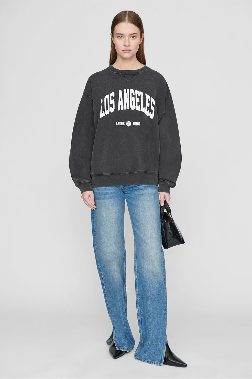 Ramona Sweatshirt University Paris  - Washed Black View 1