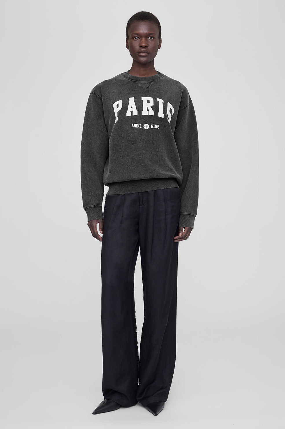 Ramona Sweatshirt University Paris  - Washed Black View 1