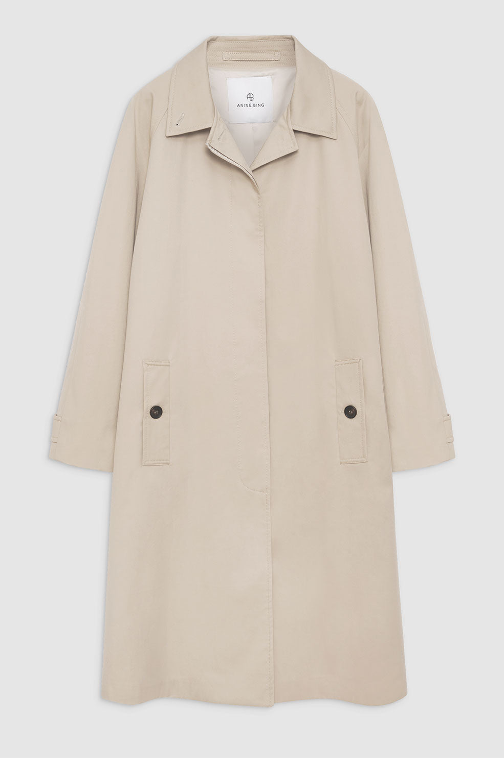 ANINE BING Randy Trench - Beige - Front View