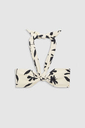 ANINE BING Reeve Bikini Top - Ivory Daisy Print