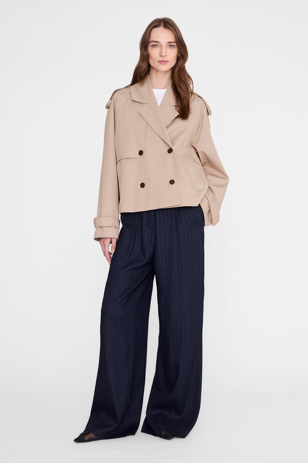 Rickie Cropped Trench - Beige View 2