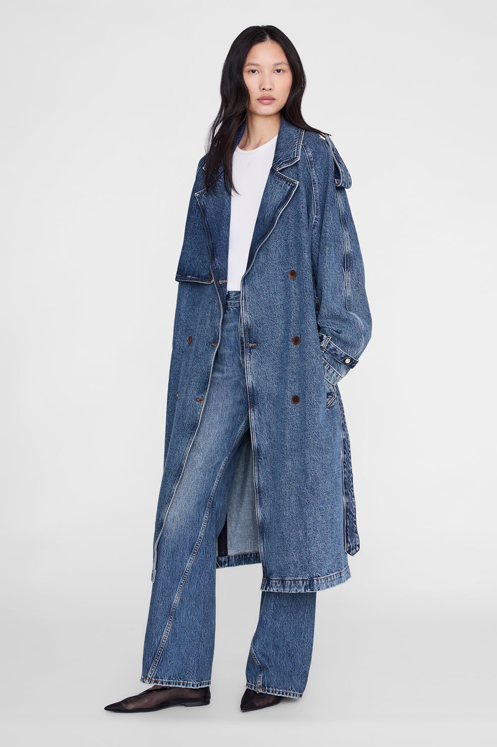 Rickie Maxi Trench - Cabana Blue