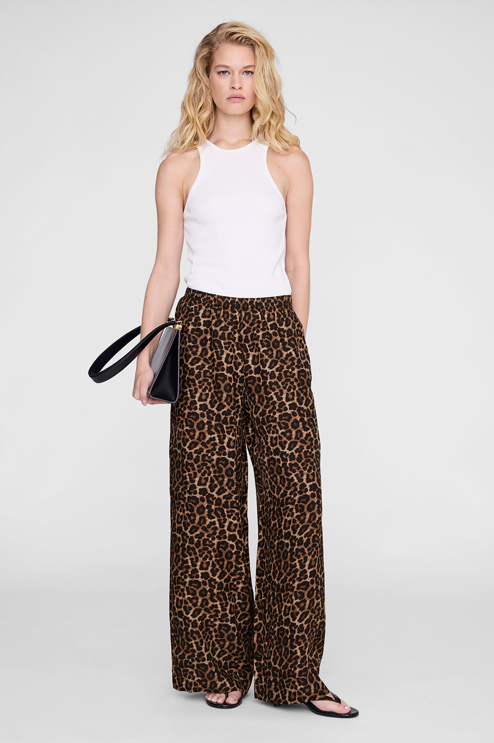 Roslyn Pant - Black And Brown Leopard View 1