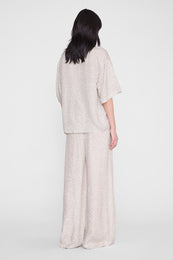 ANINE BING Roslyn Pant - Washed White Leopard - on model back