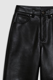 ANINE BING Roy Pant - Black Recycled Leather