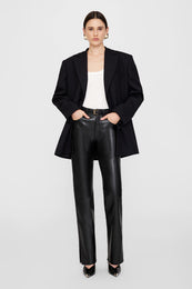 ANINE BING Roy Pant - Black Recycled Leather