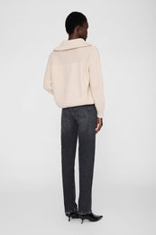 ANINE BING Sammy Sweater - Beige - on model back 