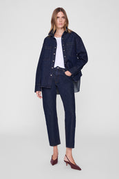 ANINE BING Samy Shirt - Unwashed Blue on model front