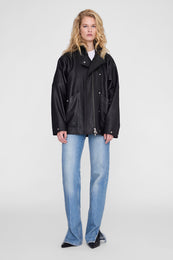 ANINE BING Sandy Jacket - Black Leather on model view
