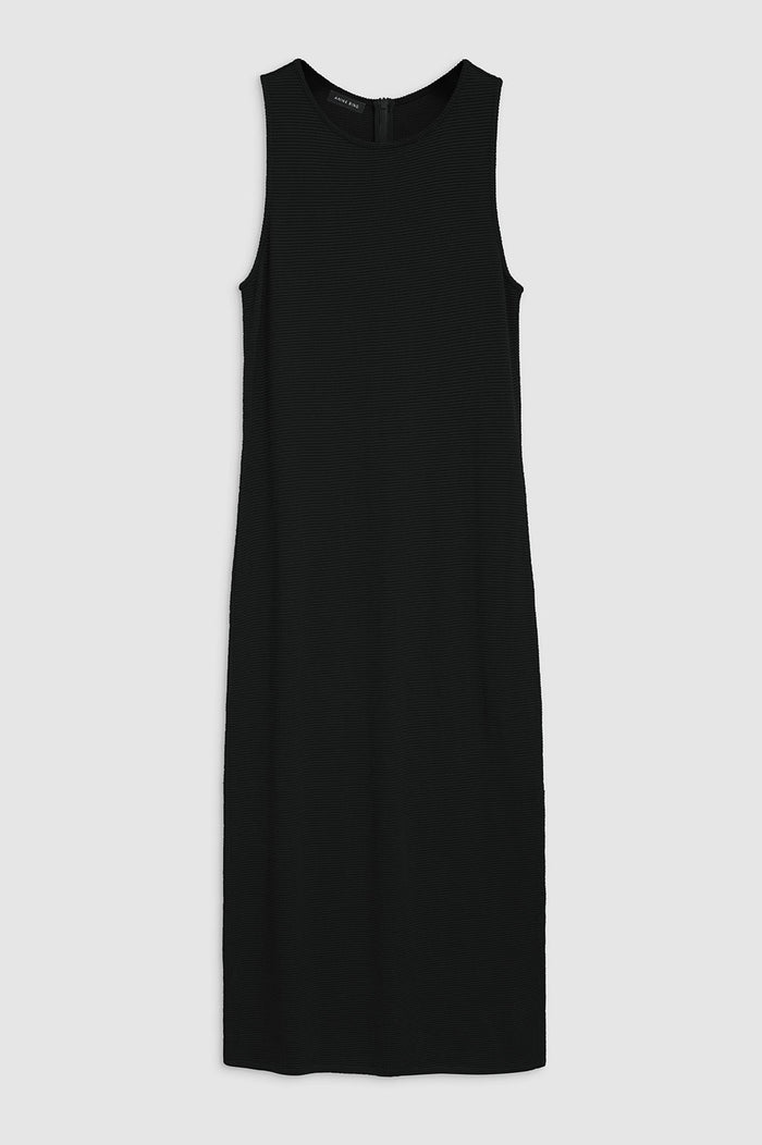 ANINE BING Savannah Dress - Black Waffle