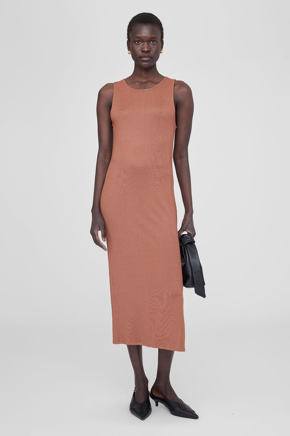 Savannah Dress - Terracotta Waffle