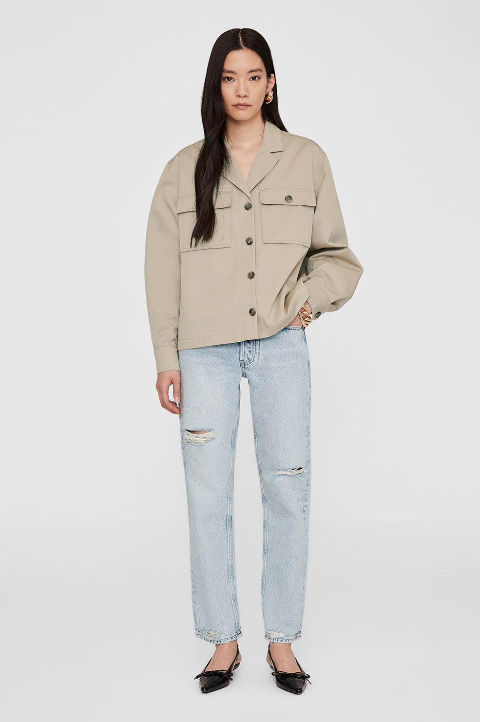 Sawyer Shirt Jacket - Oatmeal View 5