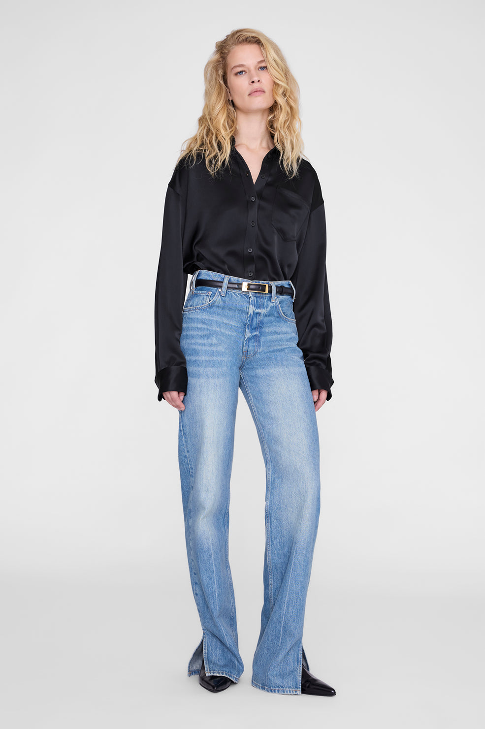 Scott Cropped Shirt - Black