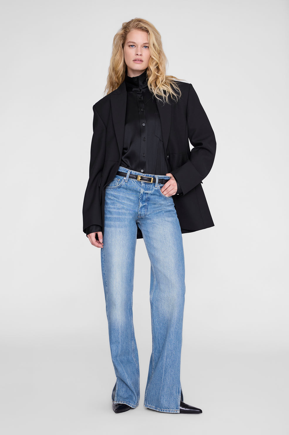 Scott Cropped Shirt - Black