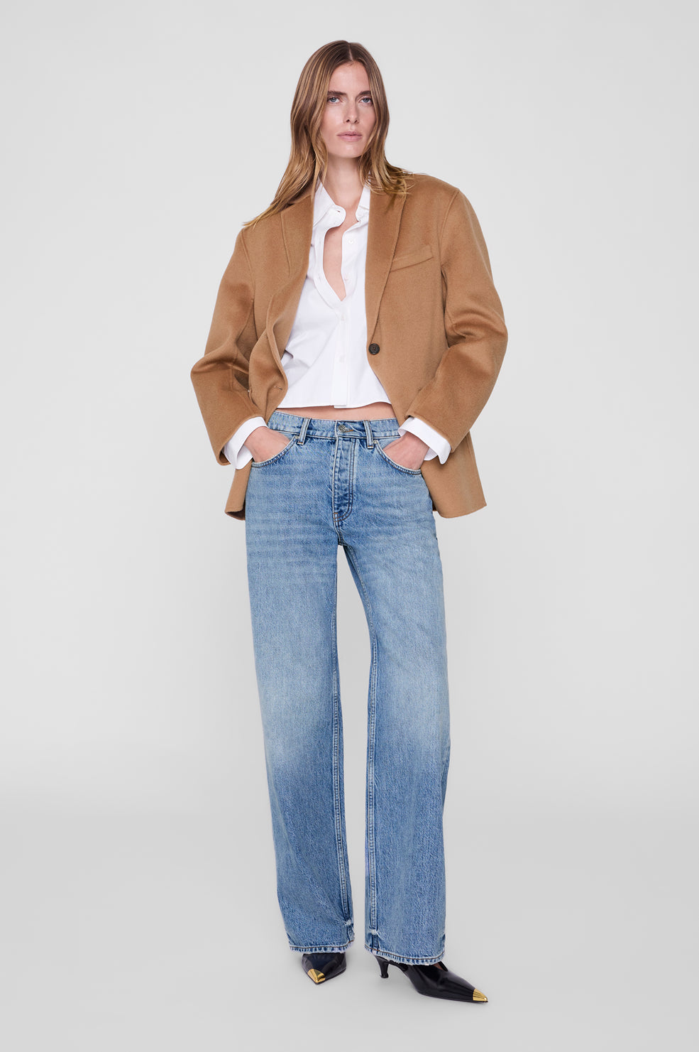 Scott Cropped Shirt - White View 2