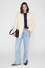 ANINE BING Shelley Tee I See You I Love You - Black - on model front second image