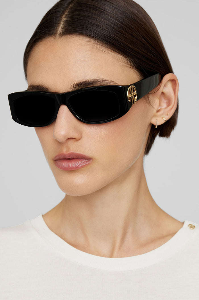 ANINE BING Siena Sunglasses - Black With Gold – ANINE BING EU