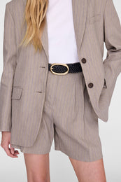 ANINE BING Signature Link Belt Braided - Black - on model front detail