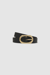 ANINE BING Small Signature Link Belt - Black