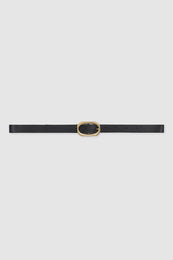 ANINE BING Small Signature Link Belt - Black