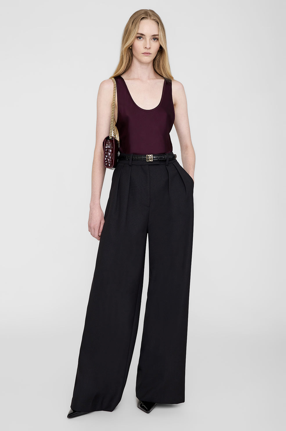 Small Elly Clutch - Black Embossed View 4