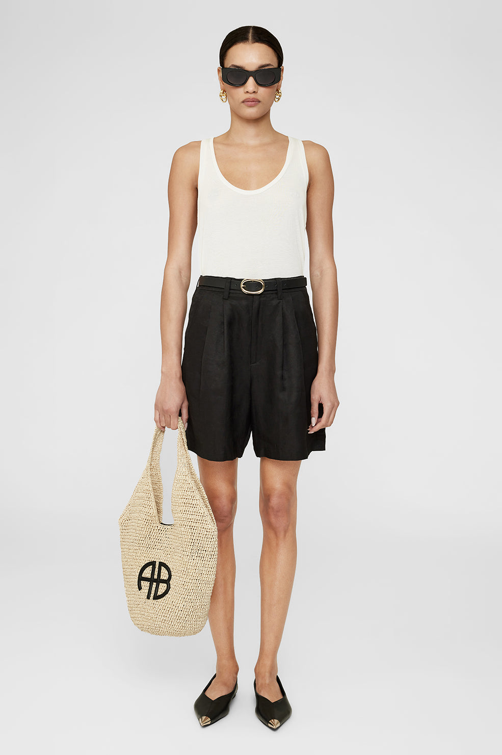 Small Leah Hobo - Natural With Black View 2