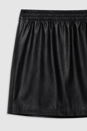 ANINE BING Soto Skirt - Black Vegan Leather