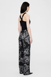 ANINE BING Soto Pant - Black Mushroom Print - On Model Back