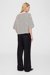 ANINE BING Soto Pant - Black Linen Blend - On Model Back 