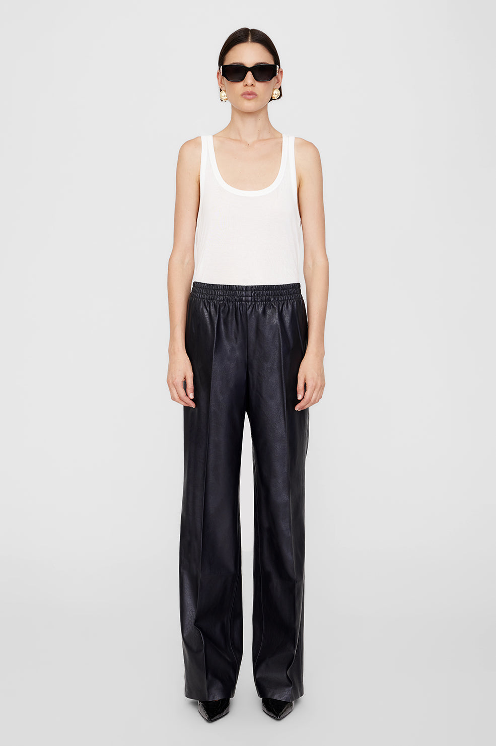 ANINE BING Soto Pant - Night Sky Vegan Leather