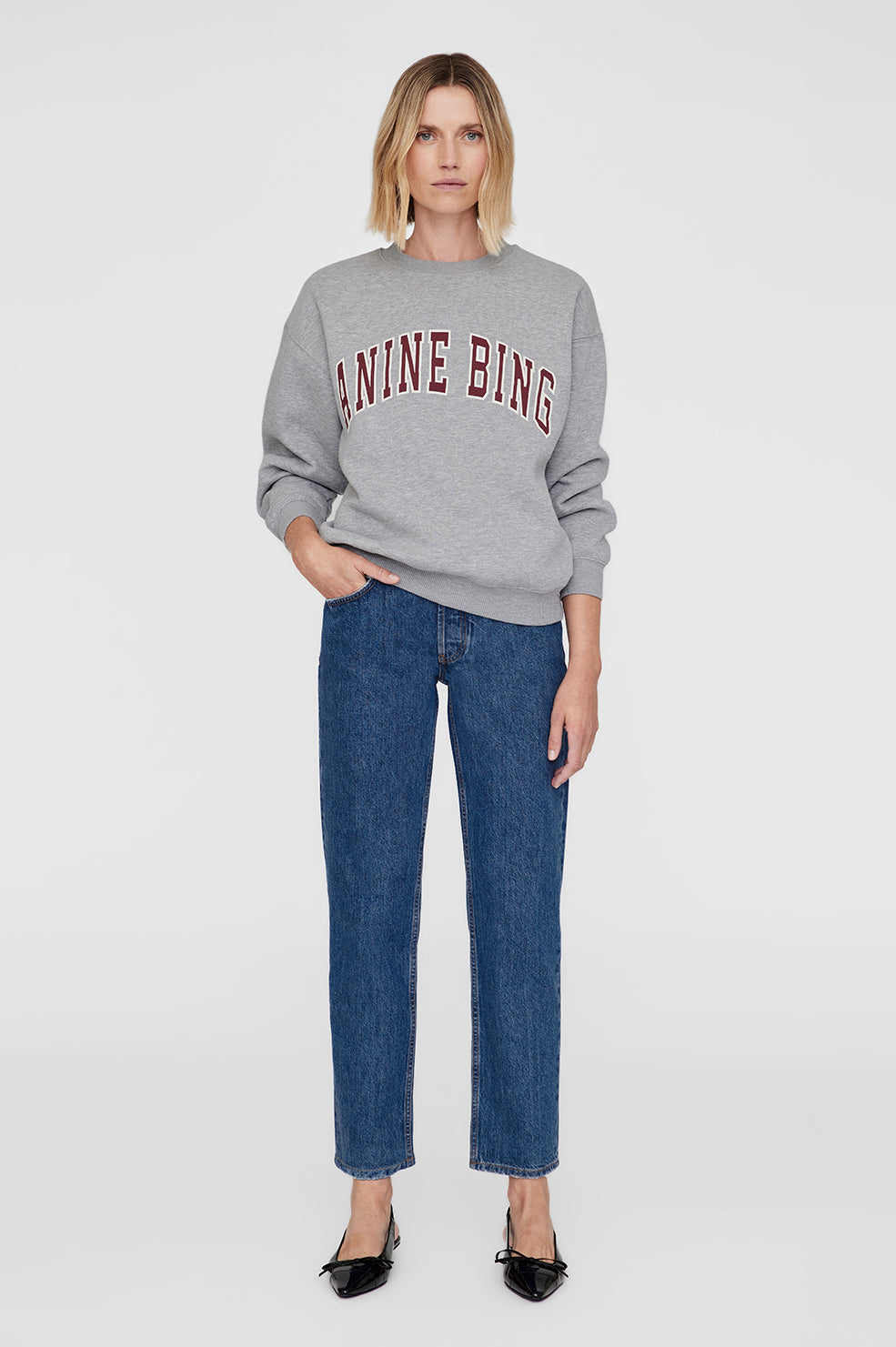 Spencer Sweatshirt Anine Bing - Medium Heather Grey XS