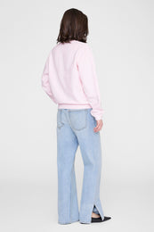 ANINE BING Spencer Sweatshirt Anine Bing - Powder Pink - on model back view