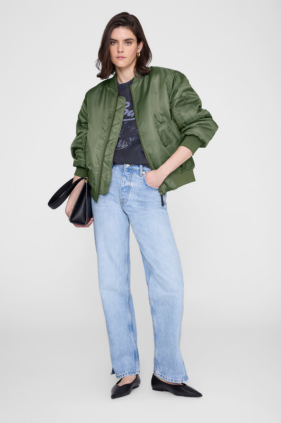 Spencer Sweatshirt Eagle - Washed Black View 2