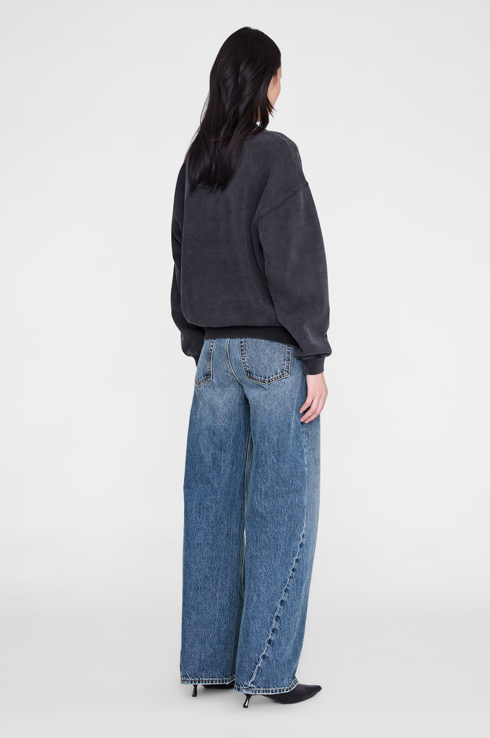 Spencer Sweatshirt Leopard - Washed Black View 5