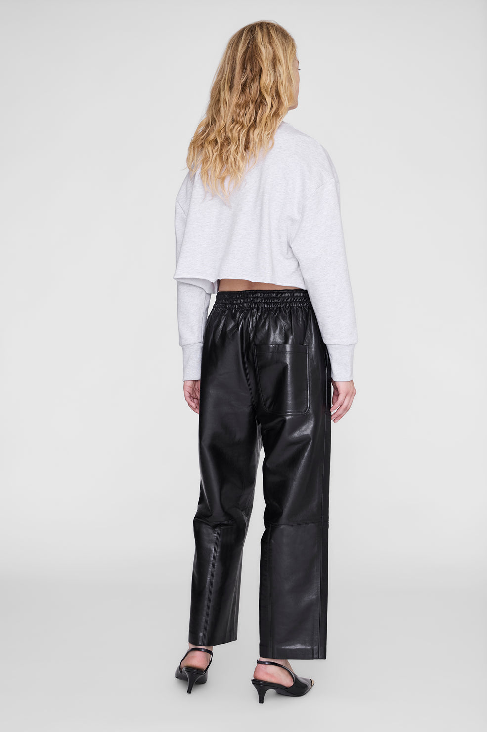 Sporty Cropped Sweatshirt - Heather Grey