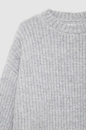 Sydney Crew Sweater - Light Heather Grey
