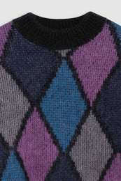 ANINE BING Sydney Crew Sweater - Multi Diamond

