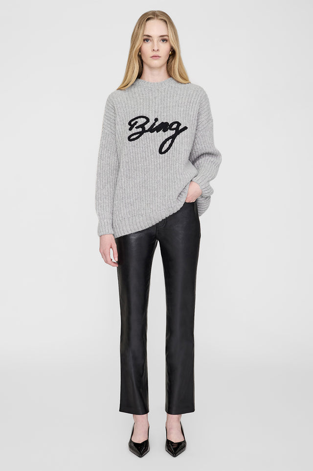 Sydney Crew Sweater Signature - Light Heather Grey