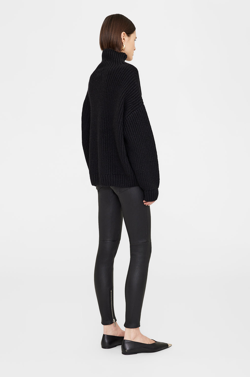 ANINE BING Sydney Sweater - Black - On Model Back