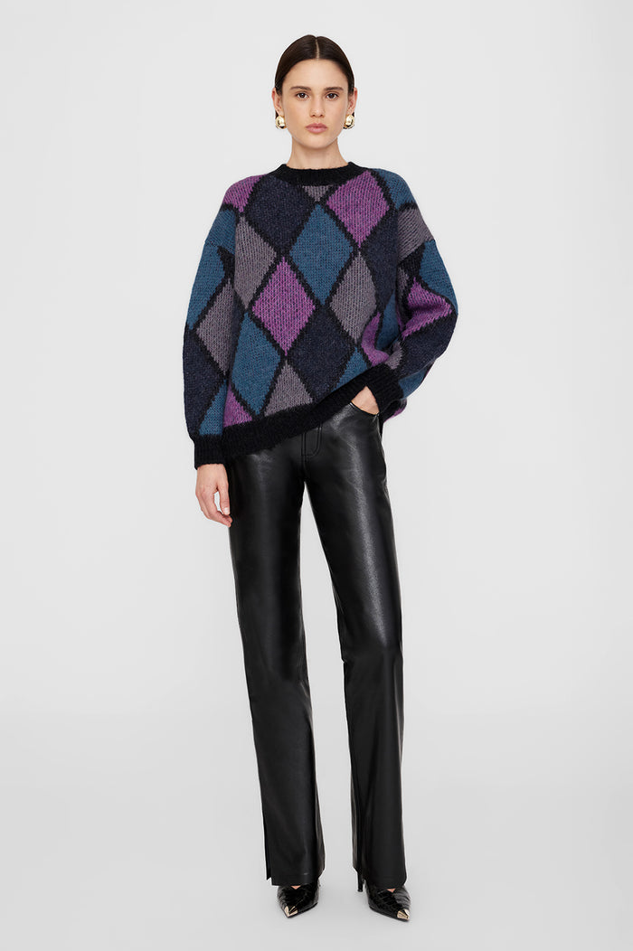 ANINE BING Sydney Crew Sweater - Multi Diamond