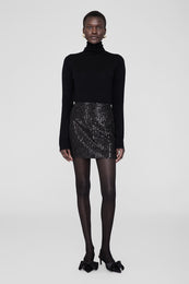 ANINE BING Tierra Skirt - Black Sequin