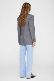 ANINE BING Tiphaine Blazer - Light Grey Pinstripe - on model back