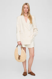 ANINE BING Trent Short - Cream - On Model Front Third Image 