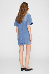 ANINE BING Tulah Dress - Tidal Blue - on model back